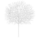 ΧΡΙΣΤΟΥΓΕΝNΙΑΤΙΚΟ ΚΛΑΔΙ ΚΟΡΑΛΙ ΛΕΥΚΟ ΜΕ ΓΚΛΙΤΕΡ - Φ50cm Υ41cm 360/ΚΙΒ