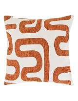 Μαξιλάρι Jacquard πορτοκαλί λευκό 40x40cm