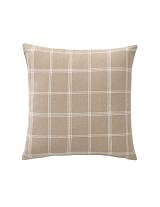 Μαξιλάρι καρό woven cotton/polyester μπεζ 45x45cm