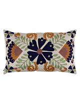 Μαξιλάρι κεντητά λουλούδια 30x50cm