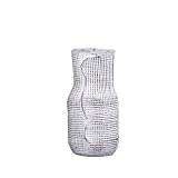 VEIL ΒΑΖΟ 13x13x25.5cm ΑΛΟΥΜΙΝΙΟ ΑΣΠΡΟ ΚΑΦΕ ΣΚΟΥΡΟ