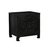 VOLCANO ΚΟΜΟΔΙΝΟ 1ΠΟΡΤΑ 1ΣΥΡΤΑΡΙ ΜΑΥΡΟ 50x40x50cm