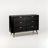 COLOMBO ΣΥΡΤΑΡΙΕΡΑ ΜΑΥΡΟ ΧΡΥΣΟ 118x39x77cm