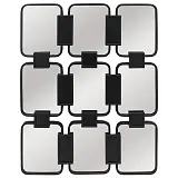 ΜΕΤΑΛΛΙΚΟΣ ΚΑΘΡΕΦΤΗΣ ΤΟΙΧΟΥ ΜΑΥΡΟ ΟΡΘΟΓΩΝΙΟΣ (ΣΥΝΘΕΣΗ X9) - 73x3x91cm 1/KIB