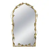 ΜΕΤΑΛΛΙΚΟΣ ΚΑΘΡΕΦΤΗΣ ΤΟΙΧΟΥ ΧΡΥΣΟ ΚΛΑΡΕΣ ΦΥΛΛΩΝ - 66x8x108.5cm 1/KIB