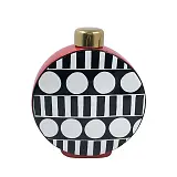 ΚΕΡΑΜΙΚΟ ΚΥΚΛΙΚΟ ΒΑΖΟ ΜΕ ΚΑΠΑΚΙ ΜΕΓΑΛΟ ΑΣΠΡΟΜΑΥΡΑ ΣΧΗΜΑΤΑ - 28x9x33cm 4/KIB