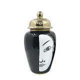 ΚΕΡΑΜΙΚΟ ΚΟΥΠ ΜΕΓΑΛΟ ΜΕ ΚΑΠΑΚΙ ΑΣΙΑΤΙΚΟ ΠΡΟΣΩΠΟ & ΣΤΥΛ - Φ22x43cm 4/KIB