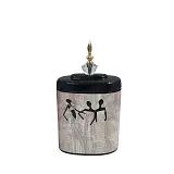 ΚΕΡΑΜΙΚΟ ΚΟΥΠ ΜΙΚΡΟ ΜΕ ΚΑΠΑΚΙ ΜΕΤΑΛΛΙΚΟ/ΓΥΑΛΙΝΟ 3 ΑΦΡΙΚΑΝΕΣ ΓΥΝΑΙΚΕΣ - 21x10x35cm 4/KIB