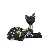 ΔΙΑΚΟΣΜΗΤΙΚΗ ΦΙΓΟΥΡΑ ΓΑΤΑ ΞΑΠΛΩΤΗ ΜΕ ΣΧΕΔΙΑ & ΣΤΡΑΣ - 23.5x11x15.5cm 12/KIB