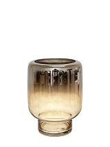 ΧΕΙΡΟΠΟΙΗΤΟ ΒΑΖΟ ΑΠΟ ΦΥΣΙΤΟ ΓΥΑΛΙ ΑΣΗΜΙ ΚΑΦΕ 19Χ19Χ25,5ΕΚ