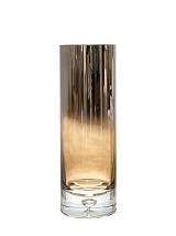 ΧΕΙΡΟΠΟΙΗΤΟ ΒΑΖΟ ΦΥΣΙΤΟ ΑΠΌ ΓΥΑΛΙ ΚΥΛΙΝΔΡΟΣ ΜΕ ΜΠΙΛΙΑ ΑΣΗΜΙ ΚΑΦΕ 12Χ12Χ35ΕΚ