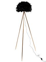 ΛΑΜΠΑ ΔΑΠΕΔΟΥ ΜΕ ΧΡΥΣΟ ΤΡΙΠΟΔΑ ΚΑΙ ΚΑΠΕΛΟΥ ΜΑΥΡΟ ΠΟΥΠΟΥΛΟ ΜΕΓΕΘΟΣ  45Χ26ΕΚ ΚΑΙ ΣΥΝΟΛΙΚΟ ΥΨΟΣ 157ΕΚ