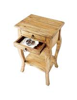 Κομοδίνο "FIORELLIA" Μαόνι λευκό 40x31x67,5cm