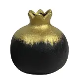 ΚΕΡΑΜΙΚΟ ΡΟΔΙ ΜΕΓΑΛΟ ΜΑΥΡΟ/ΧΡΥΣΟ ΟΜΠΡΕ ΕΦΕ - 11.9cm 6/24ΚΙΒ