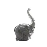 ΔΙΑΚΟΣΜΗΤΙΚΟ ΕΛΕΦΑΝΤΑΣ ΑΠΟ ΦΥΣΗΤΟ ΓΥΑΛΙ ΓΚΡΙ/ΔΙΑΦΑΝΟ - 13x11.5x19.5cm 6/ΚΙΒ