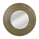 ΜΕΤΑΛΛΙΚΟΣ ΚΑΘΡΕΦΤΗΣ ΧΡΥΣΟ ΠΟΜΠΙΝΑ ΣΤΡΟΓΓΥΛΟΣ - Φ91x2cm 1/KIB