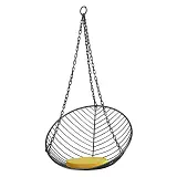 ΜΕΤΑΛΛΙΚH ΚΡΕΜΑΣΤΗ ΚΑΡΕΚΛΑ ΜΑΥΡΟ ΜΕ ΑΛΥΣΙΔΑ KAI ΜΑΞΙΛΑΡΙ - 101x62x81cm 2/ΚΙΒ