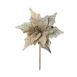 ΧΡΙΣΤΟΥΓΕΝΙΑΤΙΚΟ ΠΙΚ ΑΛΕΞΑΝΔΡΙΝΟ ΜΠΕΖ/ΧΡΥΣΟ ΓΚΛΙΤΕΡ - Φ34cm Υ30cm 360/ΚΙΒ