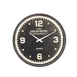 UNION ΡΟΛΟΪ ΤΟΙΧΟΥ 40x40x5cm ΜΕΤΑΛΛΟ ΜΑΥΡΟ ΛΕΥΚΟ ΓΥΑΛΙ