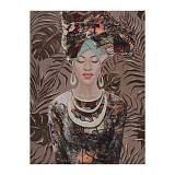 JUNGLE LADY ΠΙΝΑΚΑΣ ΔΙΑΚΟΣΜΗΣΗΣ 76x100x4cm ΚΑΜΒΑΣ ΠΟΛΥΧΡΩΜΟ ΞΥΛΟ