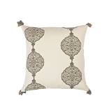 AMMOS 3 ΔΙΑΚΟΣΜΗΤΙΚΟ ΜΑΞΙΛΑΡΙ 45x45cm ΥΦΑΣΜΑ ΜΠΕΖ ΚΑΦΕ ΒΑΜΒΑΚΙ