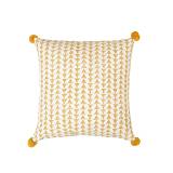 DANDI 2 ΔΙΑΚΟΣΜΗΤΙΚΟ ΜΑΞΙΛΑΡΙ 45x45cm ΒΑΜΒΑΚΙ ΛΕΥΚΟ ΚΙΤΡΙΝΟ