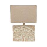 OLIVA WHITE/DIANA ΦΩΤΙΣΤΙΚΟ ΕΠΙΤΡΑΠΕΖΙΟ 28x10x42cm ΞΥΛΟ ΛΕΥΚΟ ΥΦΑΣΜΑ ΜΠΕΖ