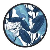 BLU ROUND ΠΙΝΑΚΑΣ ΔΙΑΚΟΣΜΗΣΗΣ 60x60x4cm ΚΑΜΒΑΣ ΜΠΛΕ ΛΕΥΚΟ ΞΥΛΟ ΜΑΥΡΟ