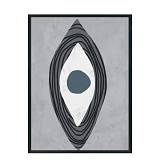 OEIL ΠΙΝΑΚΑΣ ΔΙΑΚΟΣΜΗΣΗΣ 60x90x5cm ΚΑΜΒΑΣ ΓΚΡΙ ΜΑΥΡΟ ΞΥΛΟ ΜΑΥΡΟ