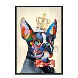 KING DOG ΠΙΝΑΚΑΣ ΔΙΑΚΟΣΜΗΣΗΣ 60x90x5cm ΚΑΜΒΑΣ ΠΟΛΥΧΡΩΜΟ ΞΥΛΟ ΜΑΥΡΟ