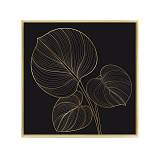 ARBARO ΠΙΝΑΚΑΣ ΔΙΑΚΟΣΜΗΣΗΣ 52x52x4cm ΚΑΜΒΑΣ ΜΑΥΡΟ ΧΡΥΣΟ ΞΥΛΟ ΧΡΥΣΟ