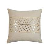 DETAILS ΔΙΑΚΟΣΜΗΤΙΚΟ ΜΑΞΙΛΑΡΙ 45x45cm ΒΕΛΟΥΔΟ ΜΠΕΖ ΧΡΥΣΟ