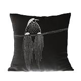 ALI ΔΙΑΚΟΣΜΗΤΙΚΟ ΜΑΞΙΛΑΡΙ 45x45cm ΒΕΛΟΥΔΟ ΜΑΥΡΟ ΛΕΥΚΟ