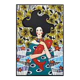 CONCERN ΠΙΝΑΚΑΣ ΔΙΑΚΟΣΜΗΣΗΣ 80x120x5cm ΚΑΜΒΑΣ ΠΟΛΥΧΡΩΜΟ ΞΥΛΟ ΜΑΥΡΟ