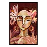 NOZOMI ΠΙΝΑΚΑΣ ΔΙΑΚΟΣΜΗΣΗΣ 60x90x5cm ΚΑΜΒΑΣ ΠΟΛΥΧΡΩΜΟ ΞΥΛΟ ΜΑΥΡΟ