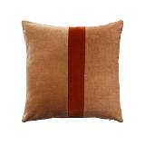 LUXURIUS RIGE ΔΙΑΚΟΣΜΗΤΙΚΟ ΜΑΞΙΛΑΡΙ 50x50cm ΒΑΜΒΑΚΙ CARAMEL TERRACOTTA ΒΕΛΟΥΔΟ