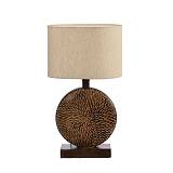 MELVIN ΦΩΤΙΣΤΙΚΟ ΕΠΙΤΡΑΠΕΖΙΟ 25x10x51cm ΞΥΛΟ ΚΑΦΕ ΥΦΑΣΜΑ ΜΠΕΖ