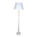 VICTORIEN ΦΩΤΙΣΤΙΚΟ ΕΠΙΔΑΠΕΔΙΟ 25x25x163cm ΞΥΛΟ ΛΕΥΚΟ ΥΦΑΣΜΑ ΛΕΥΚΟ