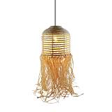 CUBA ΦΩΤΙΣΤΙΚΟ ΟΡΟΦΗΣ 30x30x75cm RATTAN ΦΥΣΙΚΟ