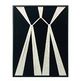 GENTLE WHISPERS ΠΙΝΑΚΑΣ ΔΙΑΚΟΣΜΗΣΗΣ 60x80x3cm ΞΥΛΟ ΜΑΥΡΟ ΛΕΥΚΟ ΝΗΜΑ ΜΑΥΡΟ