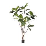 BREADFRUIT TREE ΔΕΝΤΡΟ ΤΕΧΝΗΤΟ ΣΕ ΓΛΑΣΤΡΑ 240cm PE ΠΡΑΣΙΝΟ ΜΕΤΑΞΩΤΟ ΥΦΑΣΜΑ