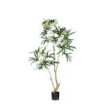 PEACOCK TREE ΔΕΝΤΡΟ ΤΕΧΝΗΤΟ ΣΕ ΓΛΑΣΤΡΑ 150cm PE ΠΡΑΣΙΝΟ ΜΕΤΑΞΩΤΟ ΥΦΑΣΜΑ