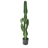 CANDELABRA CACTUS ΦΥΤΟ ΤΕΧΝΗΤΟ ΣΕ ΓΛΑΣΤΡΑ 120cm PU ΠΡΑΣΙΝΟ