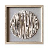 PURE NATURE ΠΙΝΑΚΑΣ ΔΙΑΚΟΣΜΗΣΗΣ 60x60x4cm ΥΦΑΣΜΑ ΜΠΕΖ ΓΥΑΛΙ ΦΥΣΙΚΟ