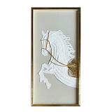 RUSSELL ΠΙΝΑΚΑΣ ΔΙΑΚΟΣΜΗΣΗΣ 50x100x3cm ΧΑΡΤΙ ΜΠΕΖ ΛΕΥΚΟ ΧΡΥΣΟ ΓΥΑΛΙ ΧΡΥΣΟ