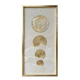 PURE BLISS ΠΙΝΑΚΑΣ ΔΙΑΚΟΣΜΗΣΗΣ 50x100x3cm ΧΑΡΤΙ ΧΡΥΣΟ ΛΕΥΚΟ ΓΥΑΛΙ ΧΡΥΣΟ