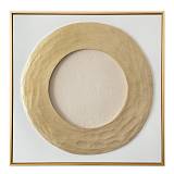 AMBITIUS ΠΙΝΑΚΑΣ ΔΙΑΚΟΣΜΗΣΗΣ 80x80x5cm ΚΑΜΒΑΣ ΧΡΥΣΟ ΛΕΥΚΟ ΞΥΛΟ ΧΡΥΣΟ