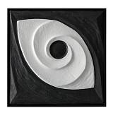 VISION ΠΙΝΑΚΑΣ ΔΙΑΚΟΣΜΗΣΗΣ 60x60x5cm ΚΑΜΒΑΣ ΜΑΥΡΟ ΛΕΥΚΟ ΞΥΛΟ ΜΑΥΡΟ