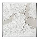 MAP ΠΙΝΑΚΑΣ ΔΙΑΚΟΣΜΗΣΗΣ 100x100x5cm ΚΑΜΒΑΣ ΛΕΥΚΟ ΜΠΕΖ ΞΥΛΟ ΑΣΗΜΙ