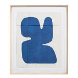 CLOUDS DANCE ΠΙΝΑΚΑΣ ΔΙΑΚΟΣΜΗΣΗΣ 50x60x4cm ΓΥΑΛΙ ΚΡΕΜ ΜΠΛΕ ΞΥΛΟ ΦΥΣΙΚΟ